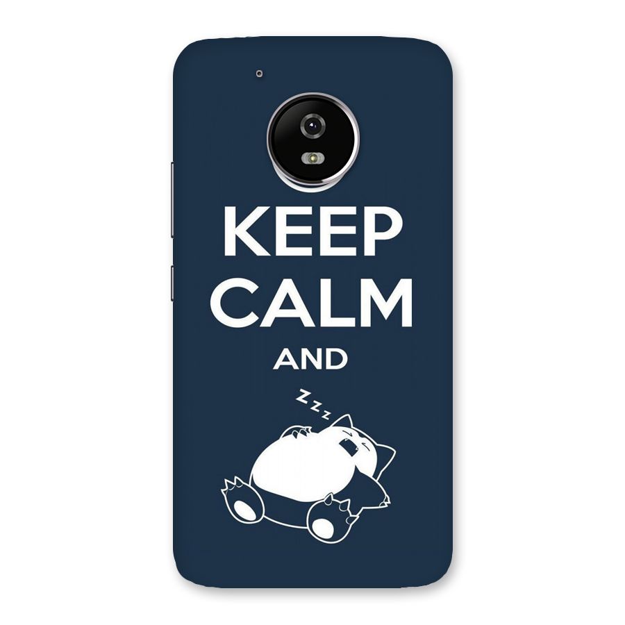 Keep Calm and Sleep Back Case for Moto G5