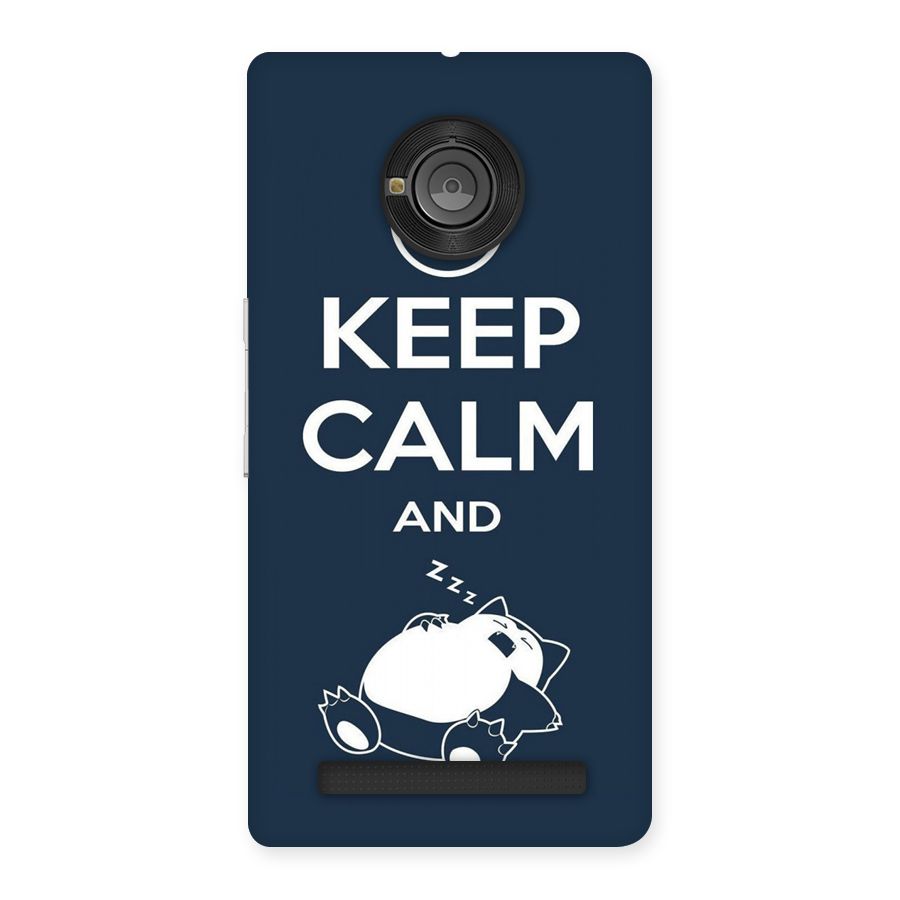Keep Calm and Sleep Back Case for Yu Yuphoria