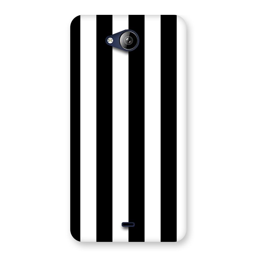Lavish Black Stripes Back Case for Canvas Play Q355