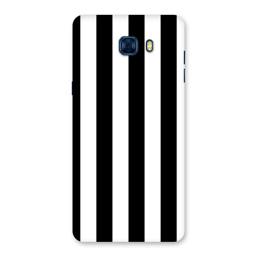 Lavish Black Stripes Back Case for Galaxy C7 Pro