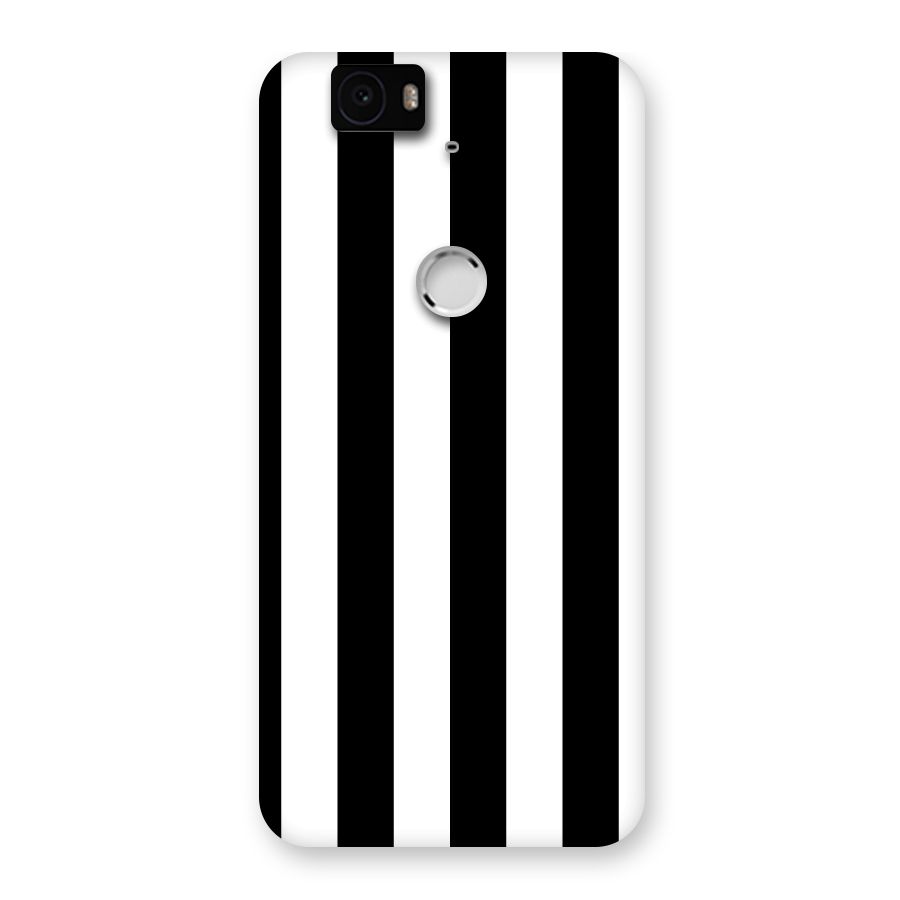 Lavish Black Stripes Back Case for Google Nexus-6P