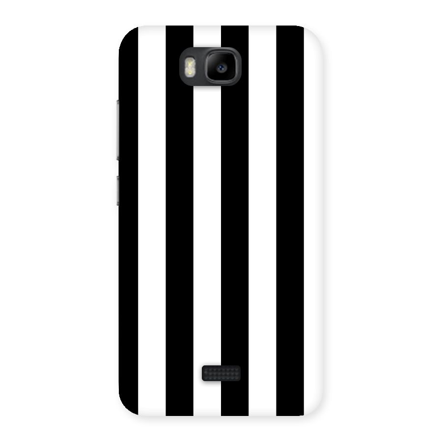 Lavish Black Stripes Back Case for Honor Bee
