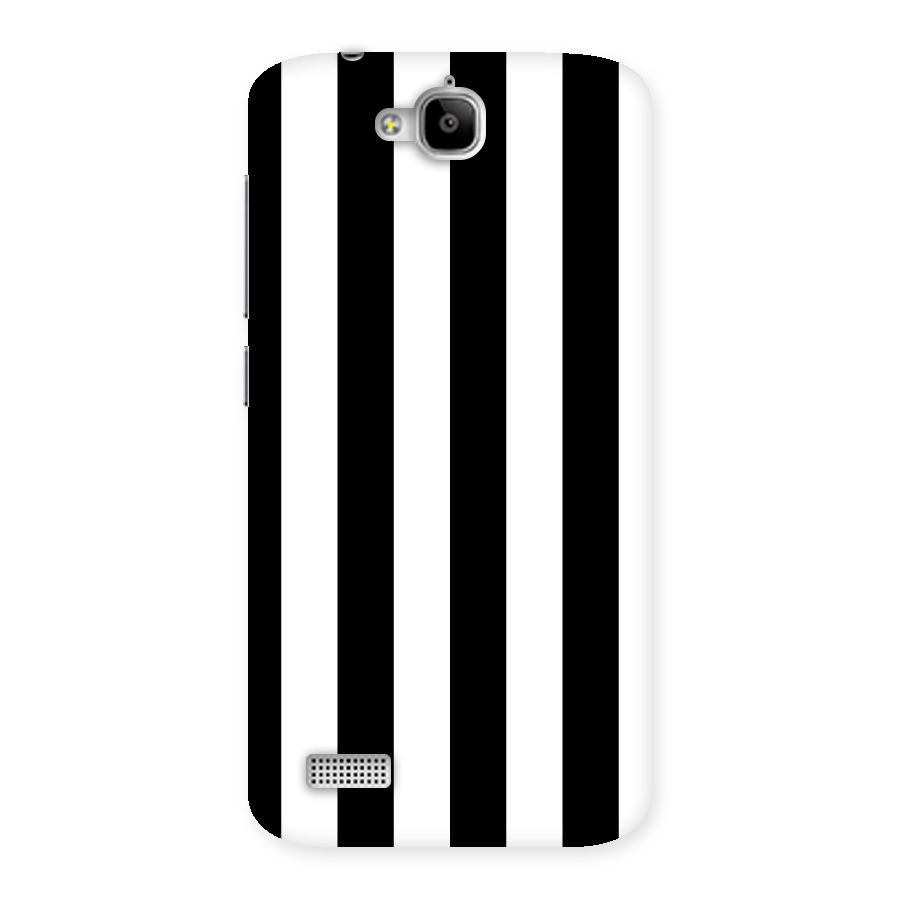 Lavish Black Stripes Back Case for Honor Holly