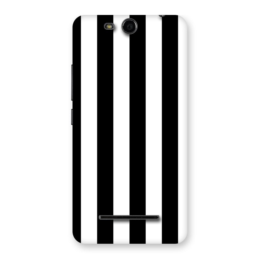 Lavish Black Stripes Back Case for Micromax Canvas Juice 3 Q392