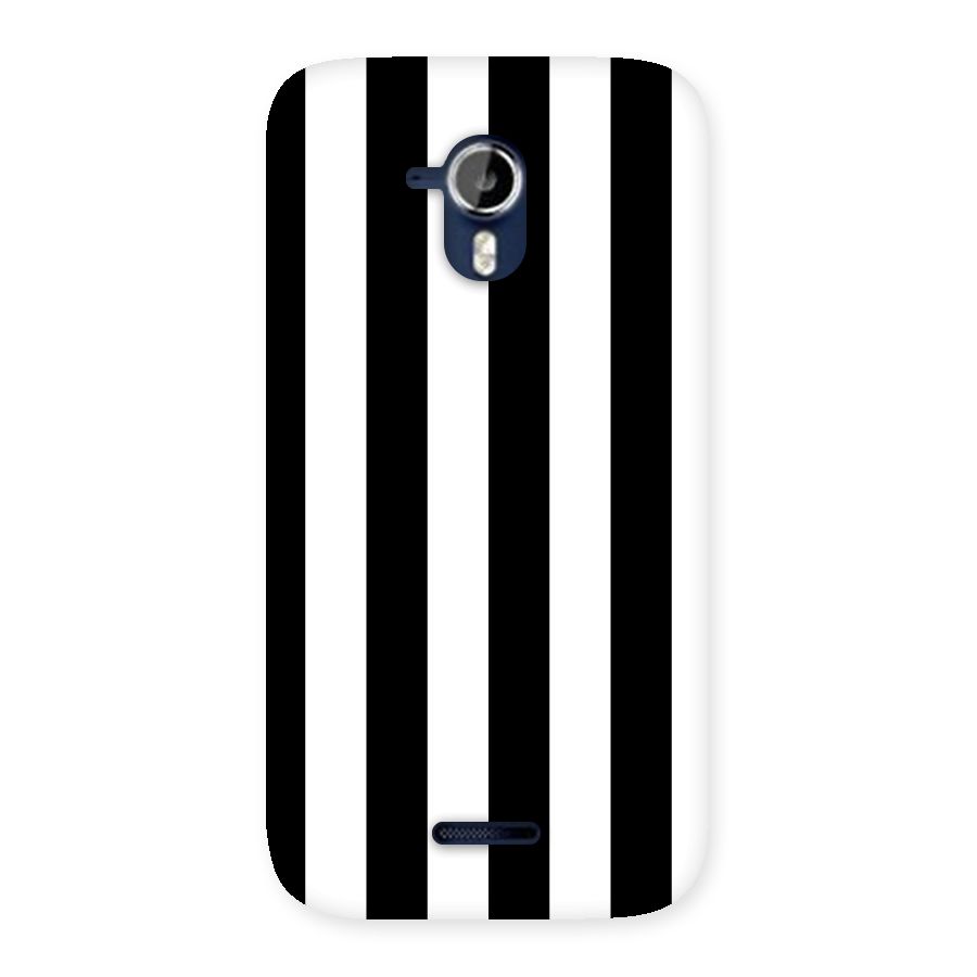 Lavish Black Stripes Back Case for Micromax Canvas Magnus A117