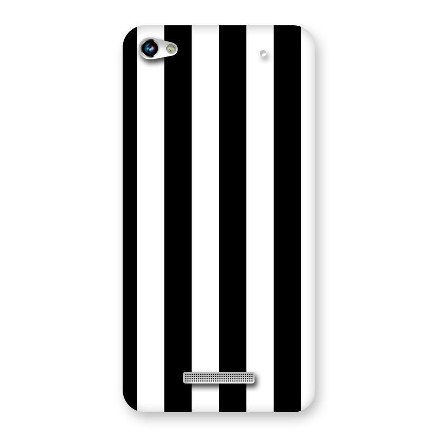 Lavish Black Stripes Back Case for Micromax Hue 2
