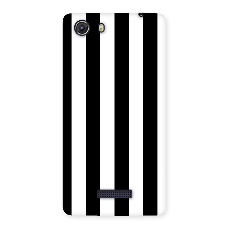 Lavish Black Stripes Back Case for Micromax Unite 3