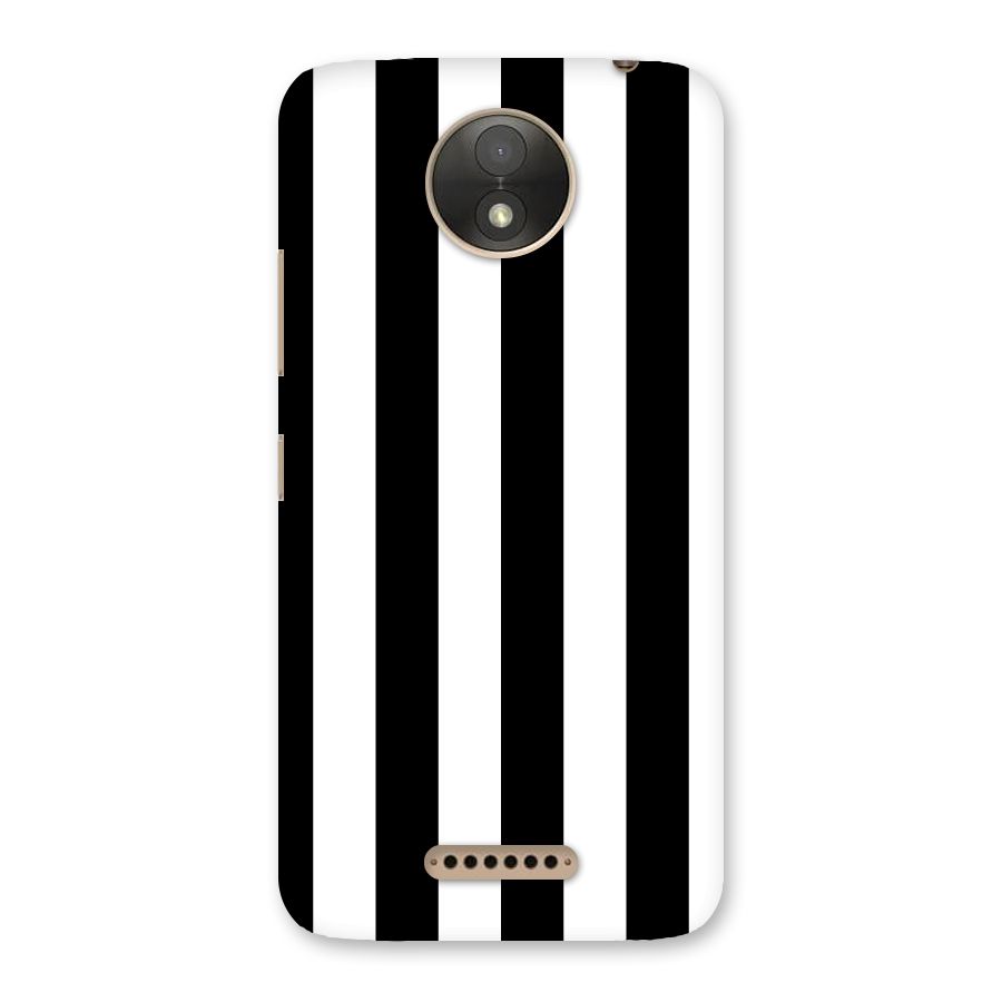 Lavish Black Stripes Back Case for Moto C Plus