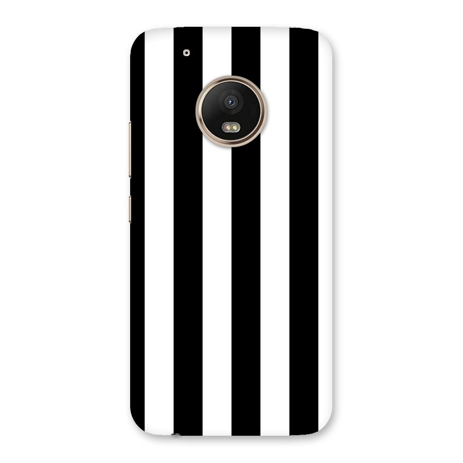 Lavish Black Stripes Back Case for Moto G5 Plus