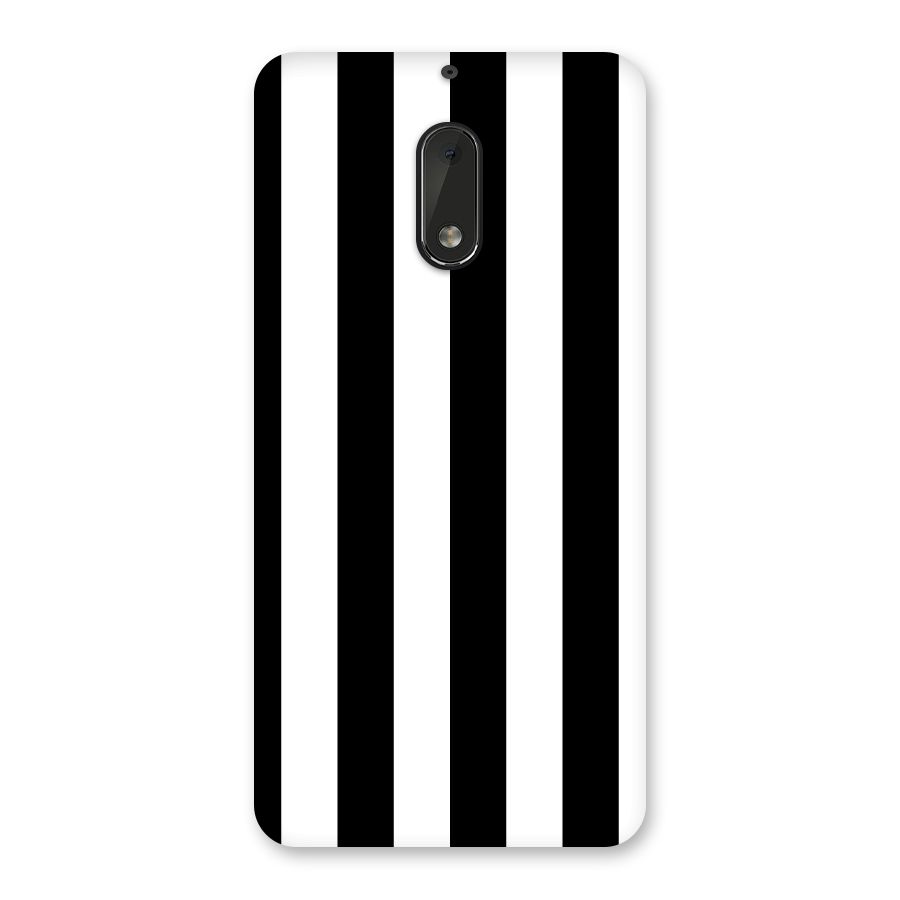 Lavish Black Stripes Back Case for Nokia 6