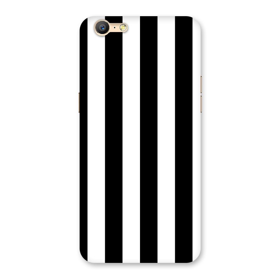Lavish Black Stripes Back Case for Oppo A57