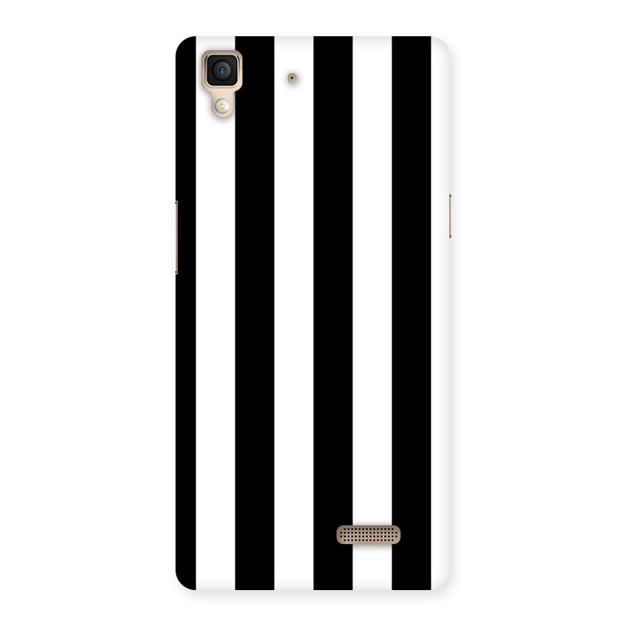 Lavish Black Stripes Back Case for Oppo R7
