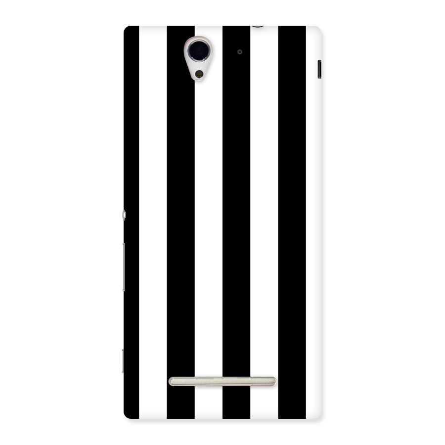 Lavish Black Stripes Back Case for Sony Xperia C3