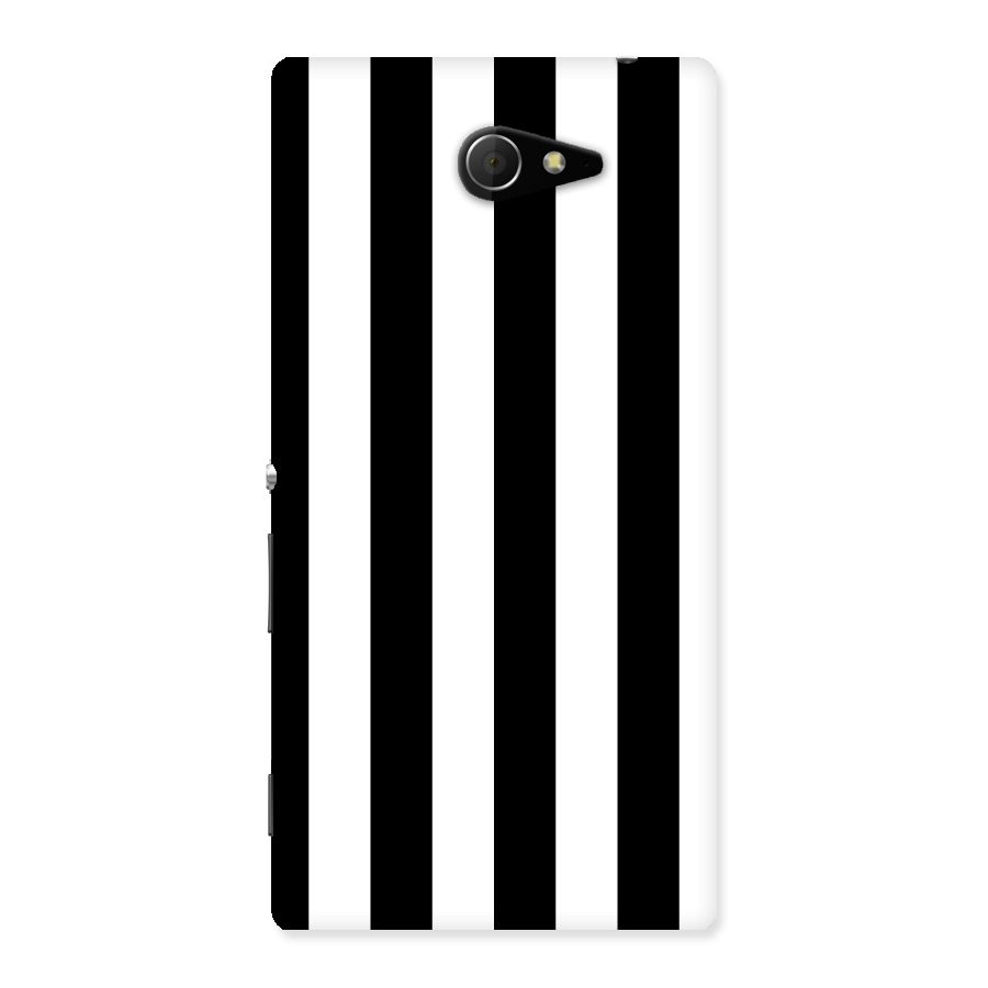 Lavish Black Stripes Back Case for Sony Xperia M2