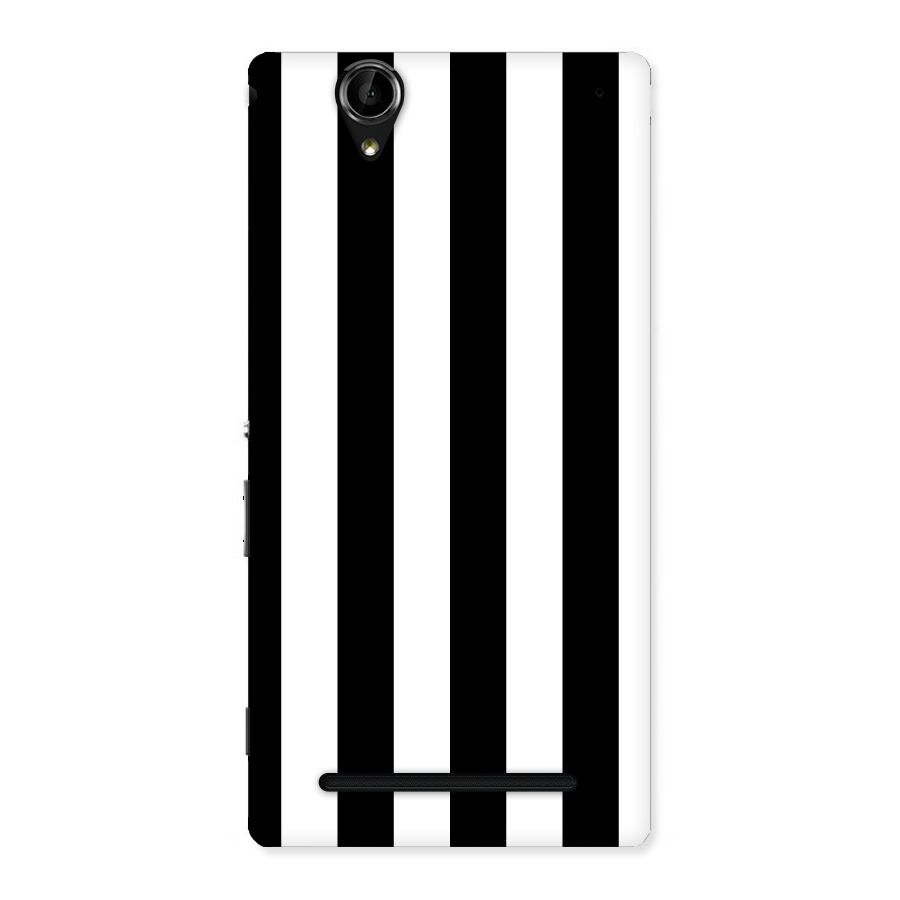 Lavish Black Stripes Back Case for Sony Xperia T2