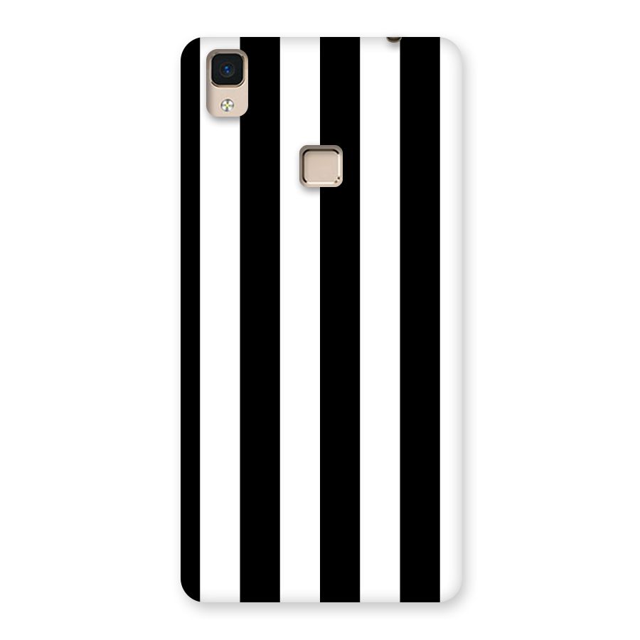 Lavish Black Stripes Back Case for V3 Max