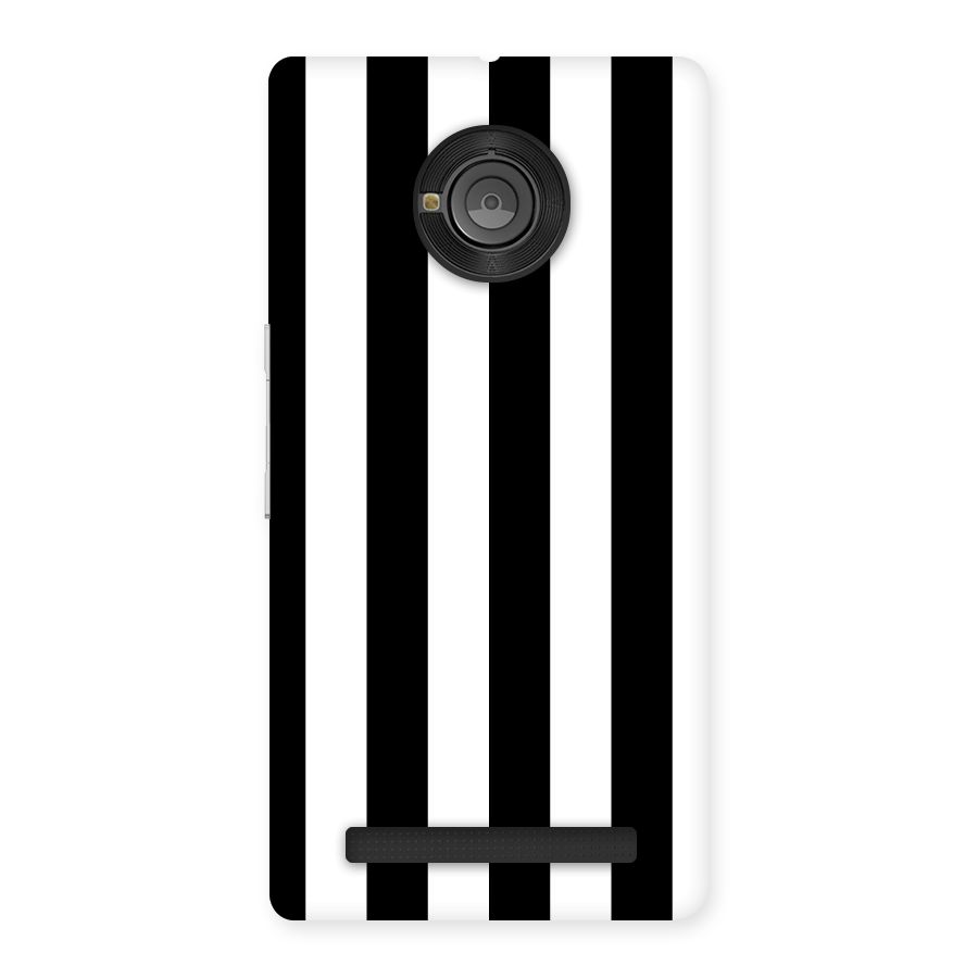 Lavish Black Stripes Back Case for Yu Yuphoria