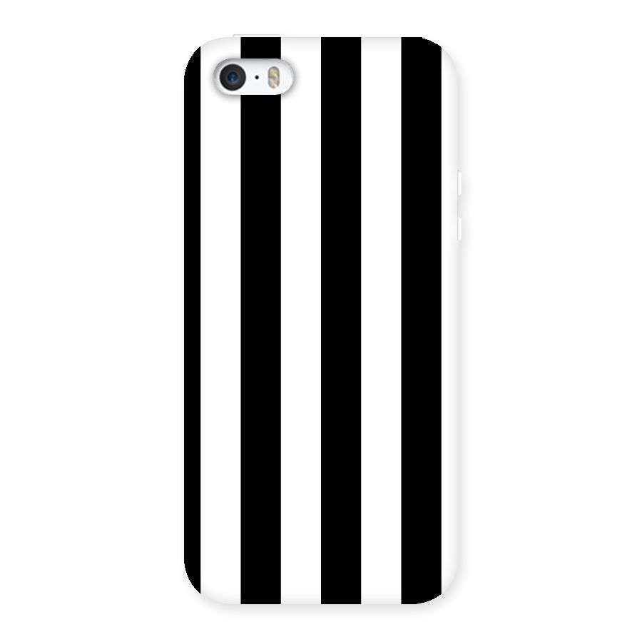 Lavish Black Stripes Back Case for iPhone SE