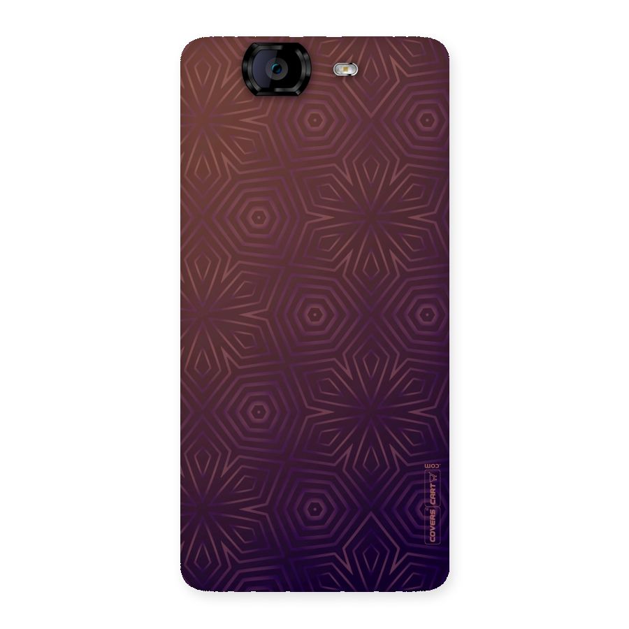 Lavish Purple Pattern Back Case for Canvas Knight A350