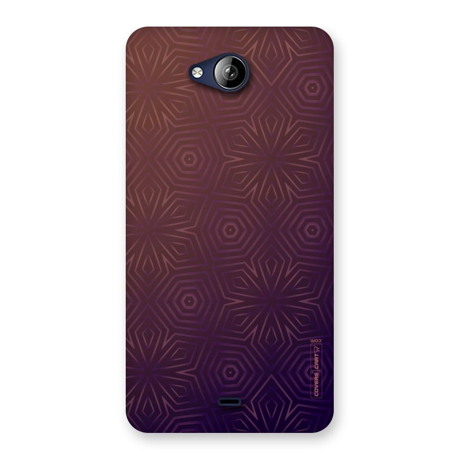 Lavish Purple Pattern Back Case for Canvas Play Q355