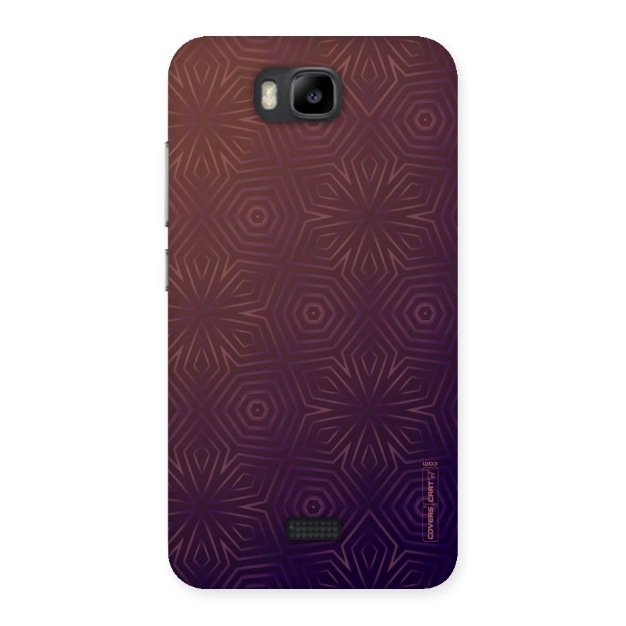 Lavish Purple Pattern Back Case for Honor Bee