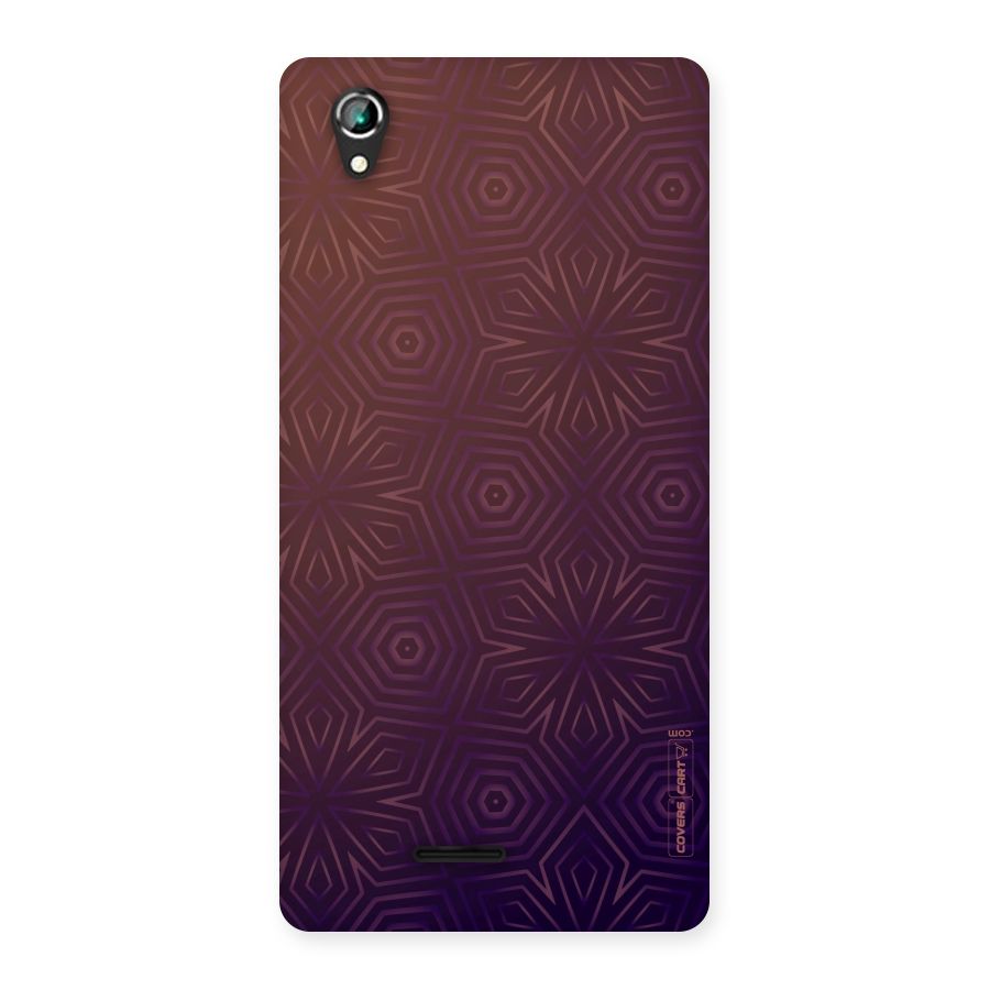 Lavish Purple Pattern Back Case for Lava Iris 800