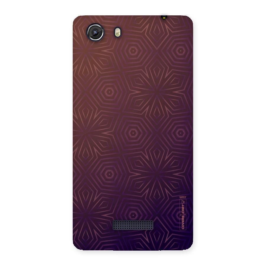 Lavish Purple Pattern Back Case for Micromax Unite 3