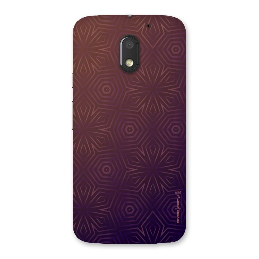 Lavish Purple Pattern Back Case for Moto E3 Power