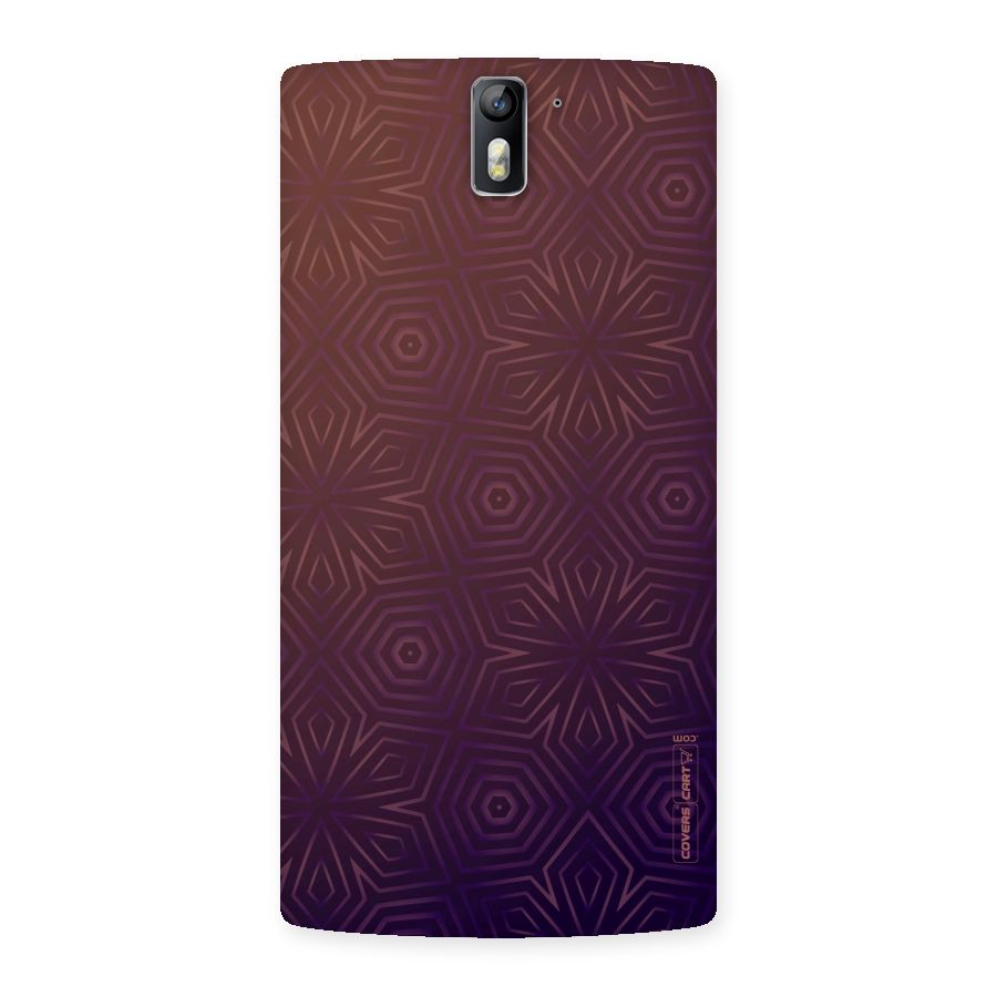 Lavish Purple Pattern Back Case for One Plus One