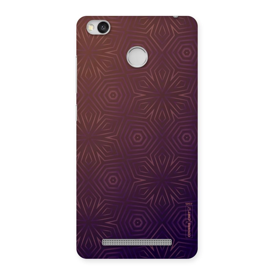 Lavish Purple Pattern Back Case for Redmi 3S Prime
