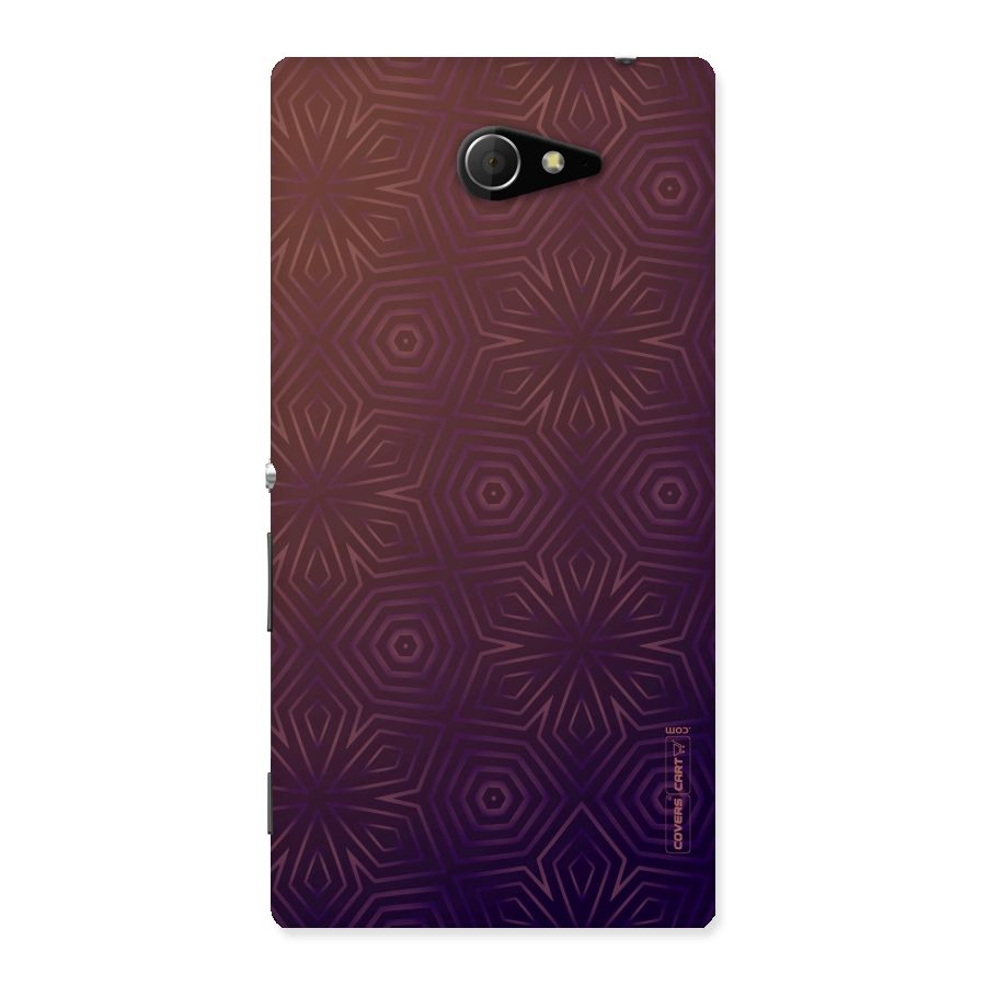 Lavish Purple Pattern Back Case for Sony Xperia M2