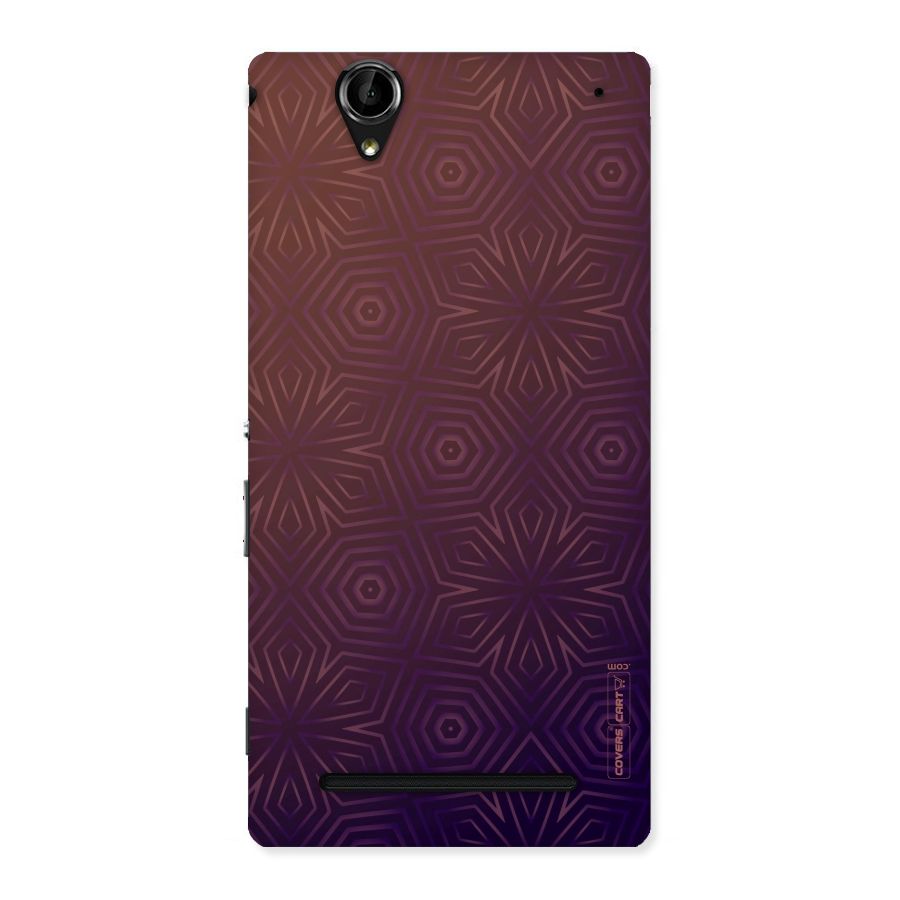 Lavish Purple Pattern Back Case for Sony Xperia T2