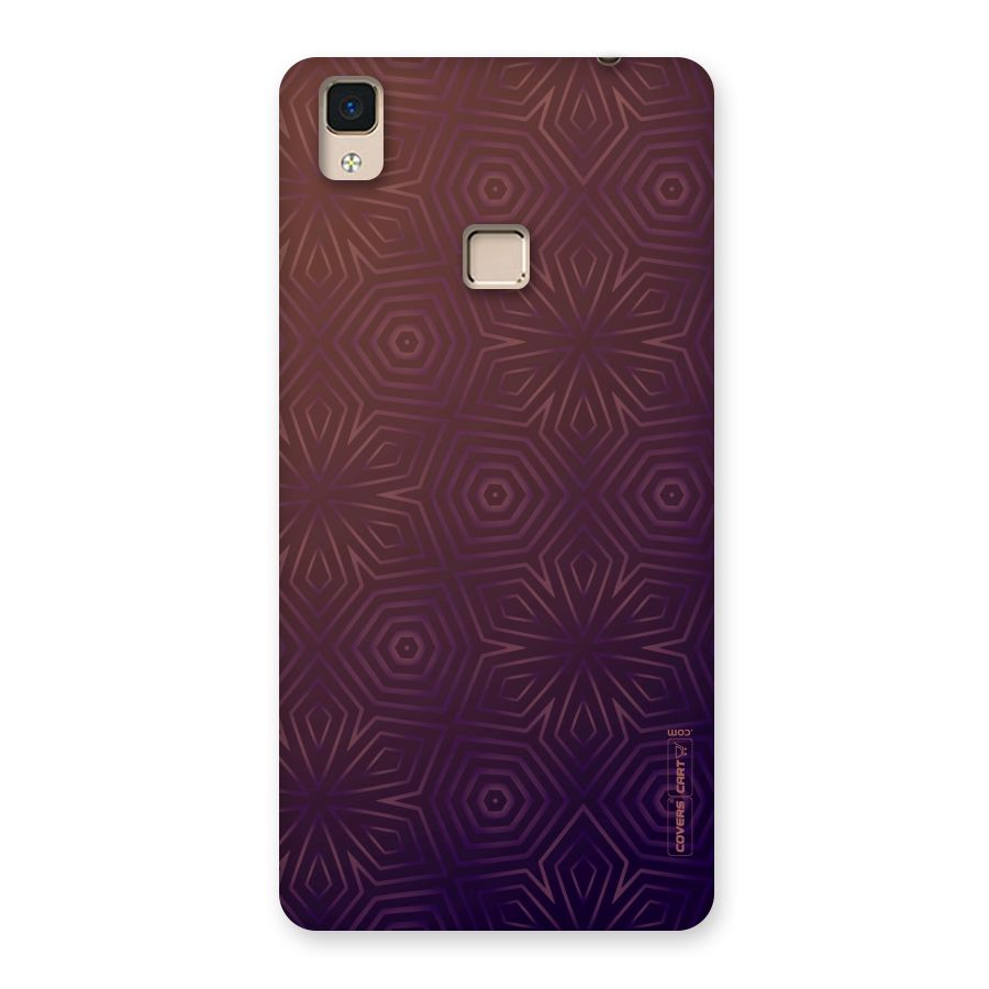 Lavish Purple Pattern Back Case for V3 Max