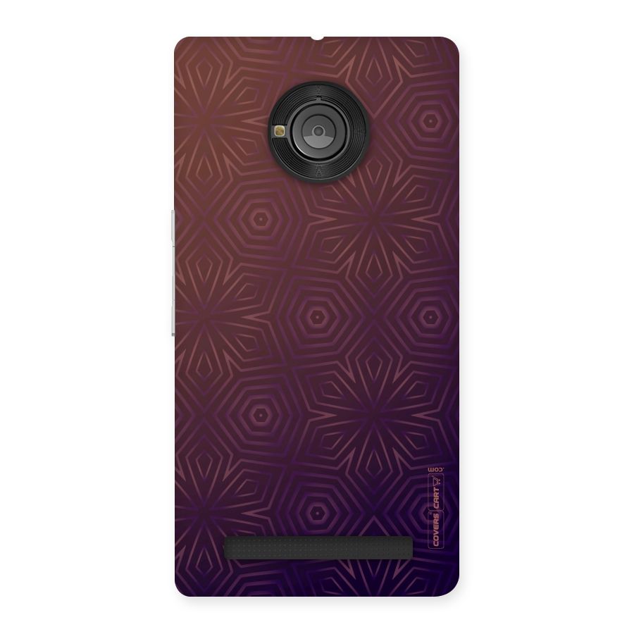 Lavish Purple Pattern Back Case for Yu Yuphoria