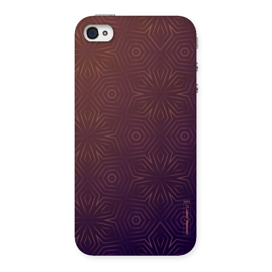 Lavish Purple Pattern Back Case for iPhone 4 4s