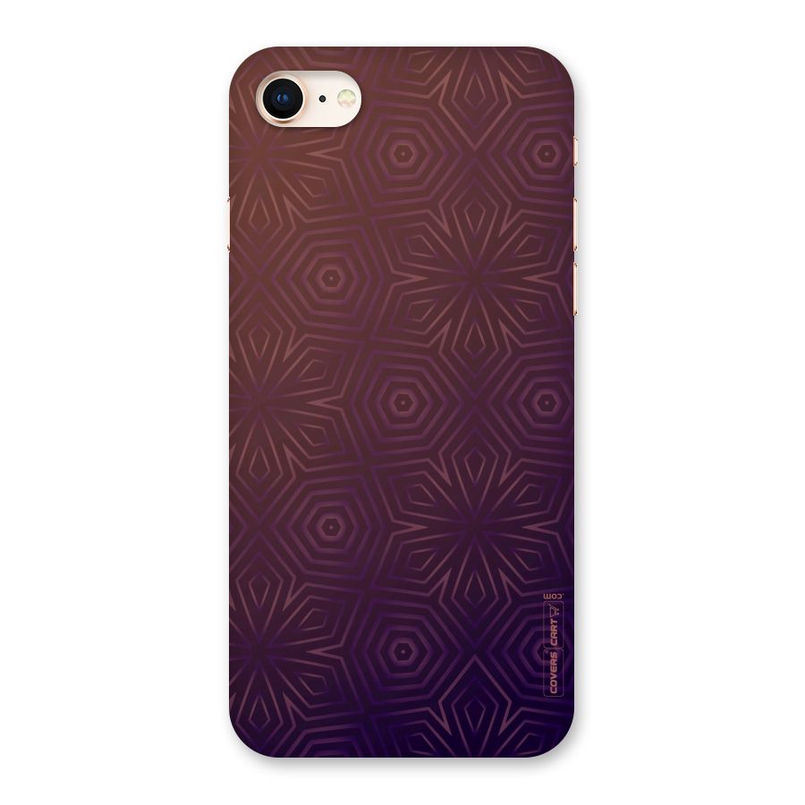 Lavish Purple Pattern Back Case for iPhone 8