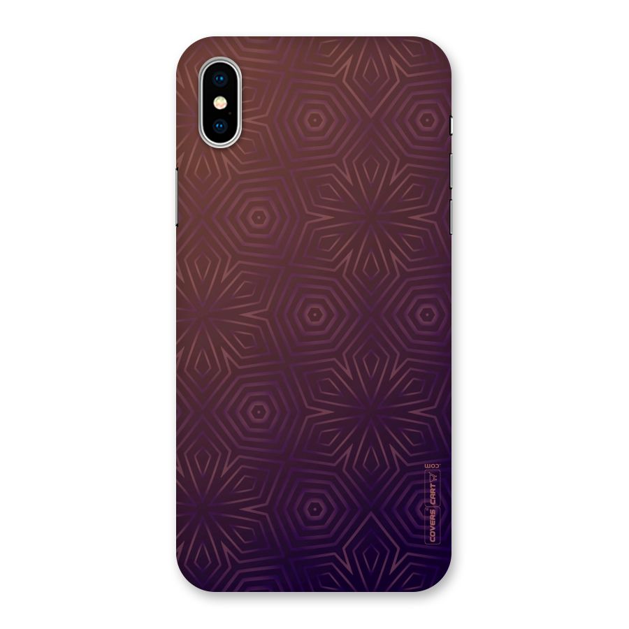 Lavish Purple Pattern Back Case for iPhone X