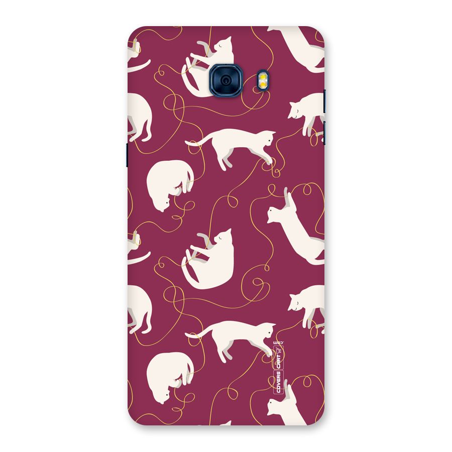 Lazy Kitty Back Case for Galaxy C7 Pro