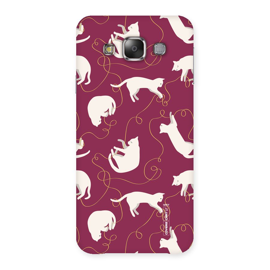 Lazy Kitty Back Case for Galaxy E7