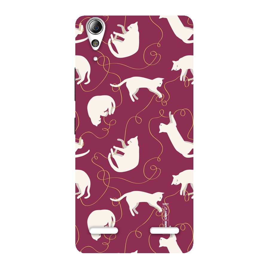 Lazy Kitty Back Case for Lenovo A6000 Plus