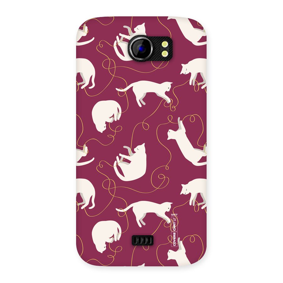 Lazy Kitty Back Case for Micromax Canvas 2 A110