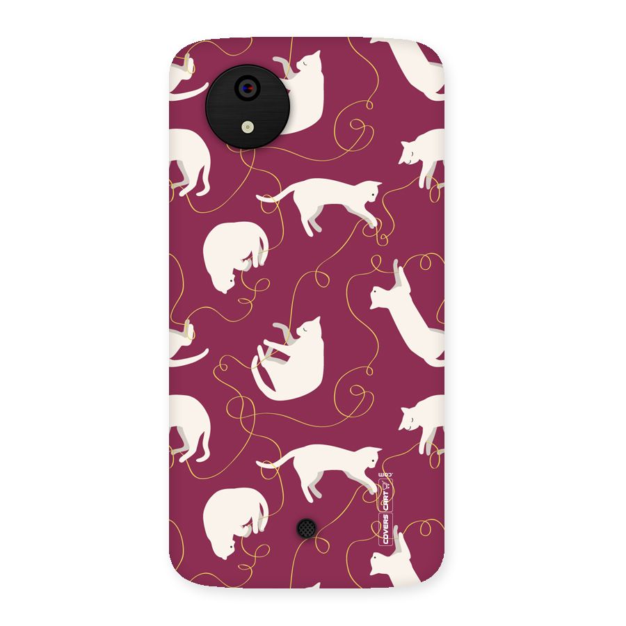 Lazy Kitty Back Case for Micromax Canvas A1