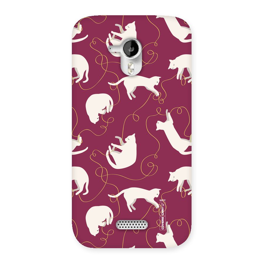 Lazy Kitty Back Case for Micromax Canvas HD A116