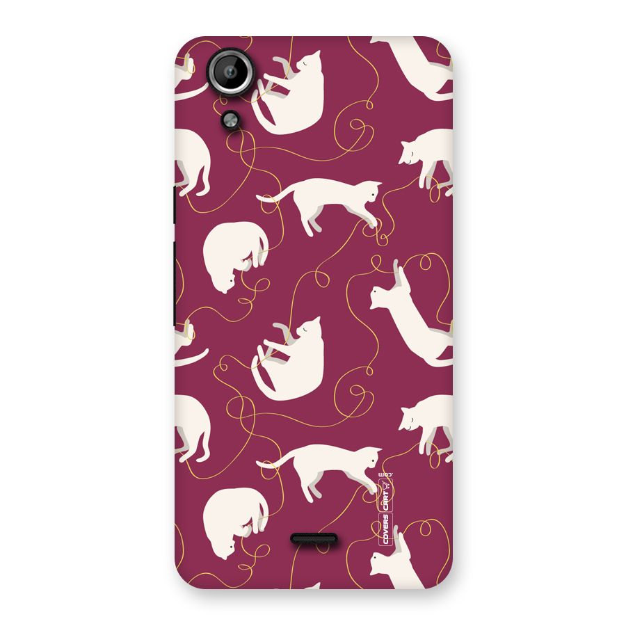 Lazy Kitty Back Case for Micromax Canvas Selfie Lens Q345