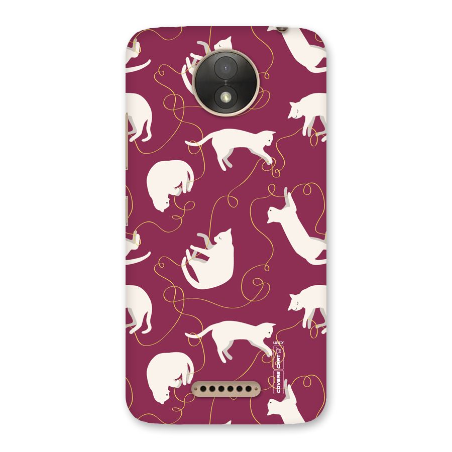 Lazy Kitty Back Case for Moto C Plus