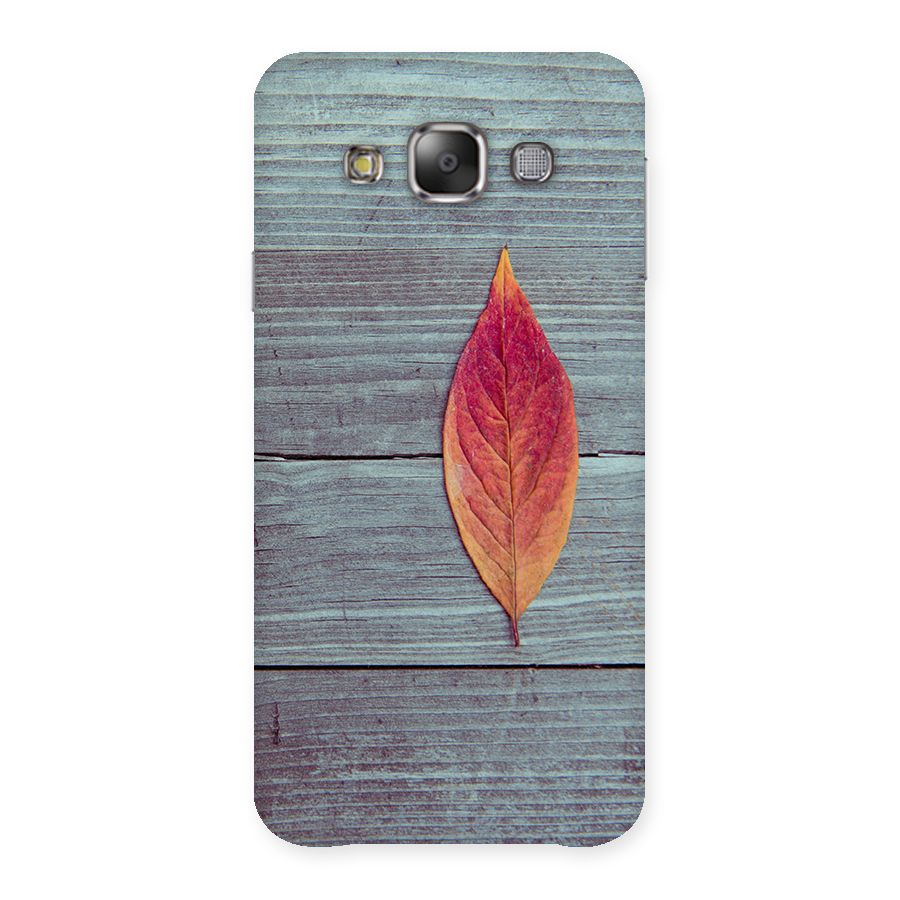 Classic Wood Leaf Back Case for Galaxy E7