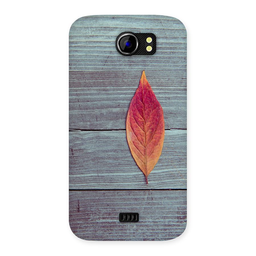 Classic Wood Leaf Back Case for Micromax Canvas 2 A110