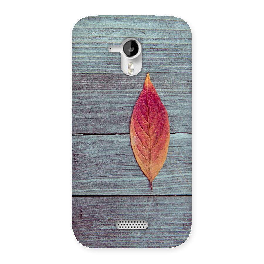 Classic Wood Leaf Back Case for Micromax Canvas HD A116
