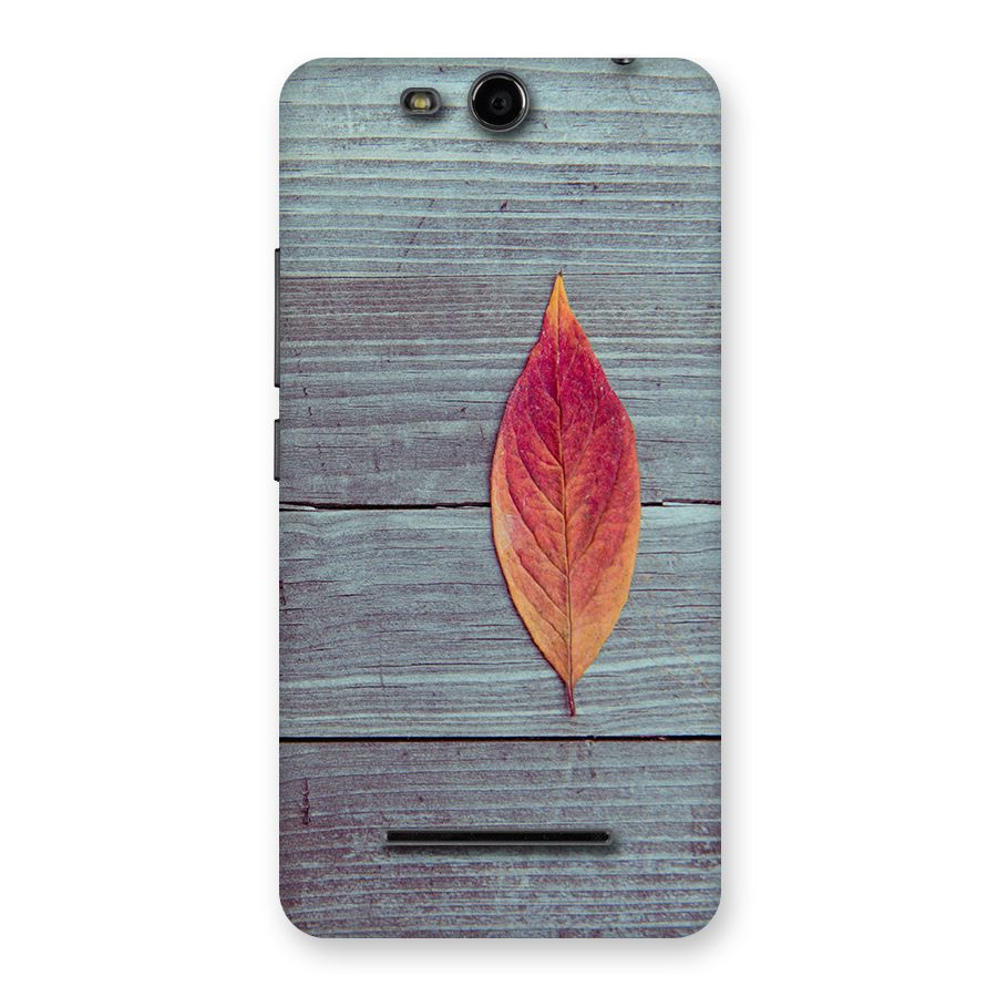 Classic Wood Leaf Back Case for Micromax Canvas Juice 3 Q392