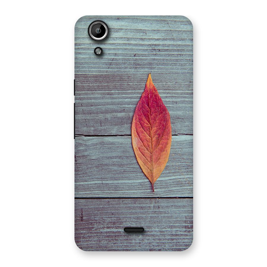 Classic Wood Leaf Back Case for Micromax Canvas Selfie Lens Q345